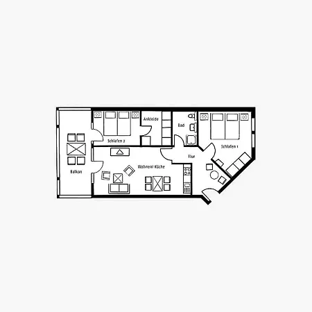 Duenenpark - Komfort Mit 2 Schlafzimmern Und Terrasse Im Erdgeschoss 163 Binz